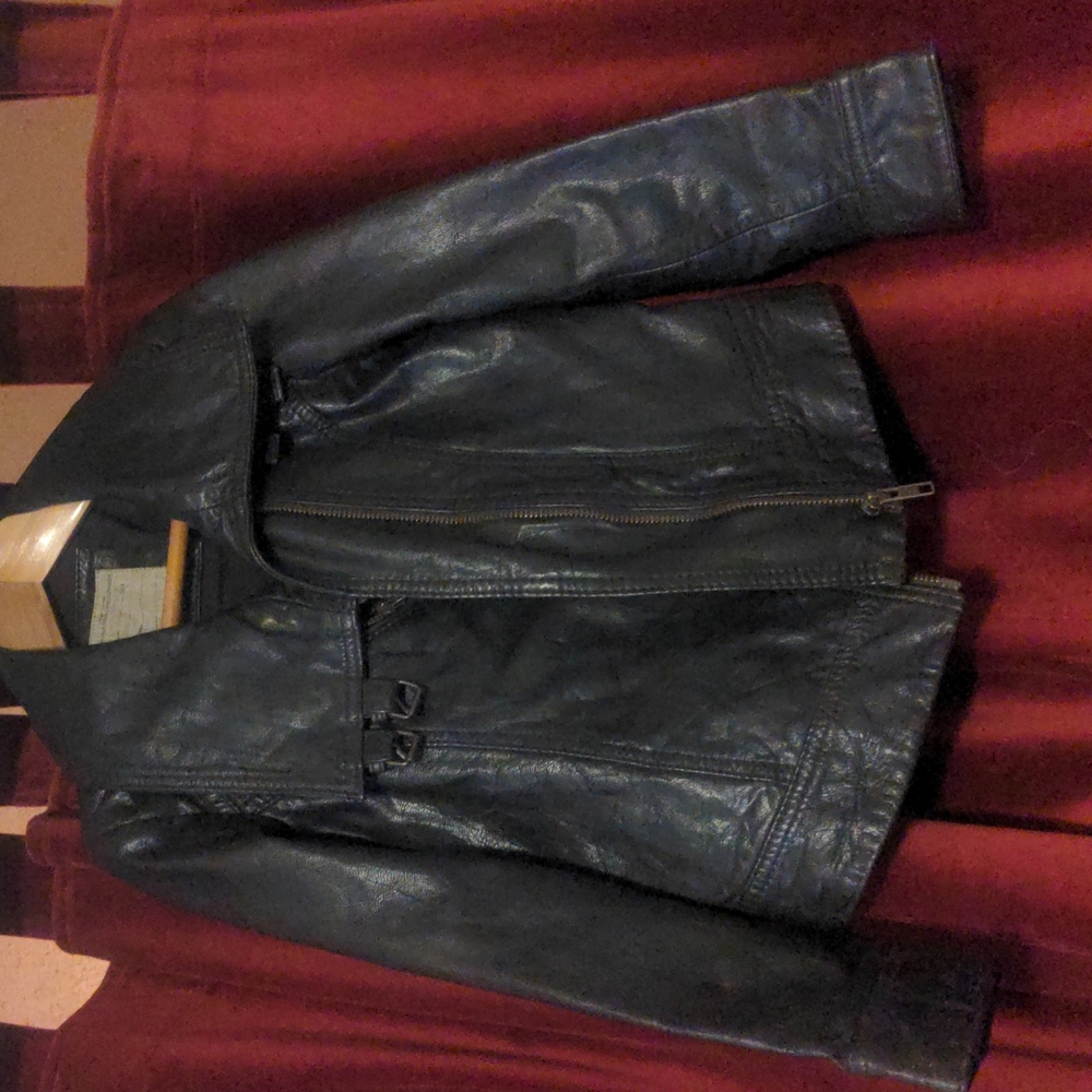 All Saints Kids Belvedere Leather Jacket Age 6